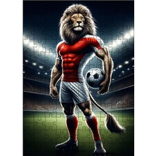 Tablomega Ahşap Mdf Puzzle Yapboz Futbolcu Aslan 120 Parça 25*35 cm