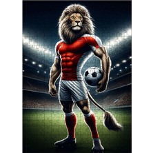 Tablomega Ahşap Mdf Puzzle Yapboz Futbolcu Aslan 255 Parça 35*50 cm