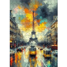 Tablomega Ahşap Mdf Puzzle Yapboz Paris Gün Batımı 255 Parça 35*50 cm