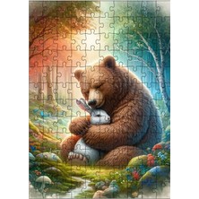 Tablomega Ahşap Mdf Puzzle Yapboz Ormanda Ayı 120 Parça 25*35 cm