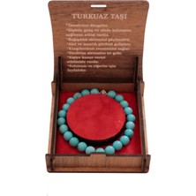 Taru Pasaj Turkuaz Doğal Taş 8 mm Bileklik - Şıklık ve Enerji Dolu Aksesuar