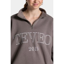 Kadın Oversize Sweatshirt 3 Iplik
