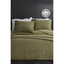 Evlen Home Collection Pamuk Çift Kişilik Özel Taş Yıkama Yatak Örtüsü Lüks Yumuşak Dayanıklı Modern Rabio