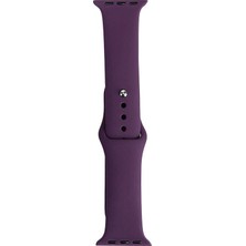 Ekılıf - Apple Watch 38MM - Kordon Band Serisi Klasik Kordon Silikon Strap Kayış - Cocao