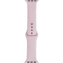 Ekılıf - Apple Watch 38MM - Kordon Band Serisi Klasik Kordon Silikon Strap Kayış - Lavender Purple