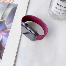 Ekılıf - Apple Watch 40MM - Kordon Solo Loop Small Kordon Krd-31 - Mürdüm