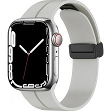 Ekılıf - Apple Watch 42MM - Kordon Silikon Kordon Krd-84 - Starlight
