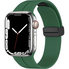 Ekılıf - Apple Watch 44MM - Kordon Silikon Kordon Krd-84 - Siyah