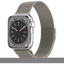 Ekılıf - Apple Watch 7 41MM - Kordon Metal Kordon Krd-01 - New Gray