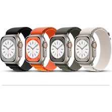 Ekılıf - Apple Watch 7 41MM - Kordon Hasır Kordon Krd-74 - Koyu Mor