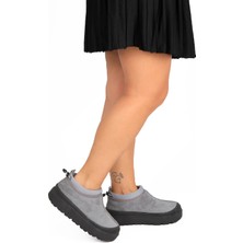 Kadın Mini Süet Içi Kürklü Kalın Taban Günlük Yarım Bot