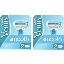 Gillette Venus Smooth Kadın Tıraş Bıçağı 4'lü (2x2)