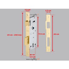 Kale 1 x 40 mm Oval Sarı Oda Kapı Kilidi