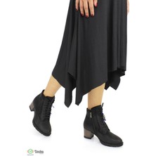 Mammamia Kadın  Deri  Fermuarlı Topuklu Günlük Klasik Bot M23/KB4225