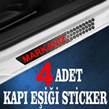 Narnuga Markanız Özel Oto Kapı Eşikleri Sticker Karbon 4 Adet