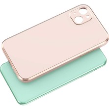 Mutcase - Apple iPhone 13 - Kılıf Parlak Renkli Bark Silikon Kapak - Rose Gold