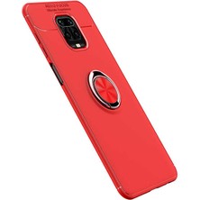 Mutcase - Xiaomi Redmi Note 9s - Kılıf Yüzüklü Karbon Ravel Silikon Kapak - Siyah