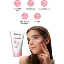 Biolog Pink Bright Yüksek Korumalı Pembe Güneş Kremi 50 Ml.