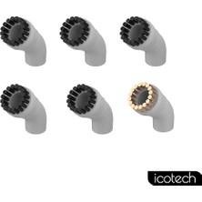 Icotech SC90 Pro Buharlı Temizleyici 6 Lı Fırça Başlığı