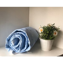 Asev Home İpli Ayarlanabilir Isıya Dayanıklı Keçeli Büyük Boy Ütü Masası Kılıfı Örtüsü Bezi 55X140CM Gökyüzü