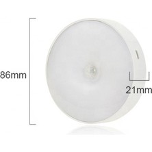 Hediye Filesi 10 Adet Koridor ve Merdiven Için Şarjlı Hareket Sensörlü LED Işık Beyaz Işık