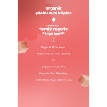 Organik Glutensiz Vegan Çilekli Mini Küpler - 30G