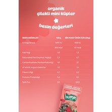 Organik Glutensiz Vegan Çilekli Mini Küpler Atıştırmalık Paketi - 3 Adet