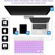 Apple ipad Pro 11 Inç 2024 5.nesil Uyumlu Rgb Işıklı (7 Renkli)  Bluetooth & Wireless Türkçe Klavye Mouse Seti Design By Newface