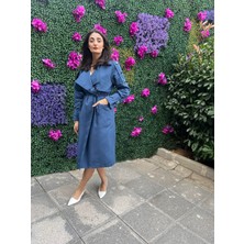 Lavessa Kargo Cepli Mavi Renk Trençkot