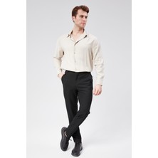 Braccas Erkek Chino Arka Cep Fleto Klasik Pantolon Siyah