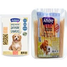 Amore Mantı Dog Mini Dental Snacks Köpek Ödülü 112 gr Ağız Diş Sağlığı, 72LI Burgu Çiğneme Çubuğu