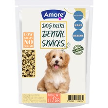 Amore Mantı Dog Mini Dental Snacks Köpek Ödülü 112 gr Ağız Diş Sağlığı, 72LI Burgu Çiğneme Çubuğu