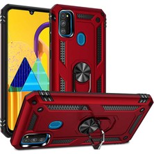 Mutcase - Samsung Galaxy M30S - Kılıf Yüzüklü Zırh Tank Vega Kapak - Gold