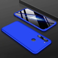 Mutcase - Xiaomi Redmi Note 8 - Kılıf Parmak Izi Yapmayan 3 Parça Ays Kapak - Mavi