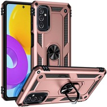 Mutcase - Samsung Galaxy M52 - Kılıf Yüzüklü Zırh Tank Vega Kapak - Rose Gold