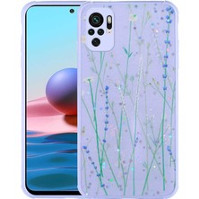 Mutcase - Xiaomi Redmi Note 10 - Kılıf Simli Desenli Kamera Korumalı Parlak Popy Kapak - Kulübe