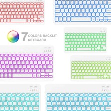 Huawei Matepad Pro 11 Inç (2024) XYAO-W00 Model Uyumlu Rgb Işıklı (7 Renkli)  Bluetooth & Wireless Türkçe Klavye Mouse Seti Design By Newface
