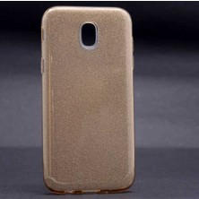 Mutcase - Samsung Galaxy J5 Pro - Kılıf Simli Koruyucu Shining Silikon - Gold