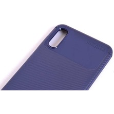 Mutcase - Samsung Galaxy M10 - Kılıf Auto Focus Karbon Negro Silikon Kapak - Lacivert