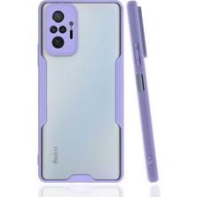 Mutcase - Xiaomi Redmi Note 10 Pro - Kılıf Kenarı Renkli Arkası Şeffaf Parfe Kapak - Sarı