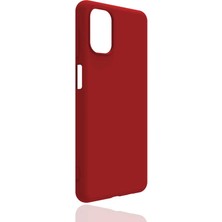 Mutcase - Samsung Galaxy M51 - Kılıf Mat Soft Esnek Biye Silikon - Kırmızı