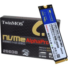 Twinmos NVME256GB2280AP, Alphapro, 256GB, 3600-3250MB/S, Gen3, Nvme Pcıe M.2 2280, Ssd,  Tlc, 3dnand