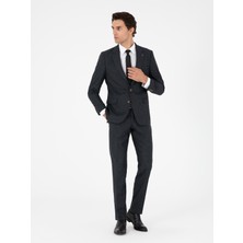 Cacharel Erkek Koyu Haki Slim Fit Yün Karışımlı Takım Elbise 50291364-VR111