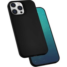 Mutcase - Apple iPhone 13 Pro - Kılıf Soft Prüzsüz Renkli Silk Silikon - Siyah