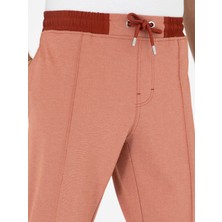 Cacharel Erkek Turuncu Slim Fit Paçası Lastikli Nervürlü Eşofman Altı 50292584-VR040