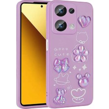 Mutcase Xiaomi Redmi Note 13 Pro 4g - Kılıf Kabartma Figürlü Parlak Toys Silikon Kapak - Mor