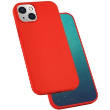 Mutcase - Apple iPhone 13 - Kılıf Soft Prüzsüz Renkli Silk Silikon - Kırmızı