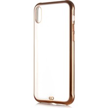 Mutcase - Apple iPhone Xs Max 6.5 - Kılıf Koruyucu Voit Clear Tatlı Sert Silikon Kapak - Gold