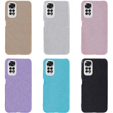 Mutcase - Xiaomi Redmi Note 11S Global - Kılıf Simli Koruyucu Shining Silikon - Pembe