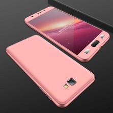 Mutcase - Samsung Galaxy J7 Prime - Kılıf Parmak Izi Yapmayan 3 Parça Ays Kapak - Rose Gold